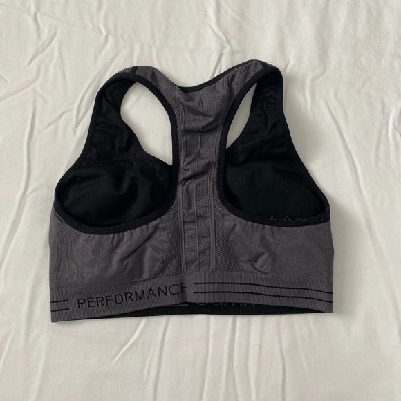Calvin Klein Performance Seamless Medium Impact Sports Bra Grey - EUC - Picture 2 of 2